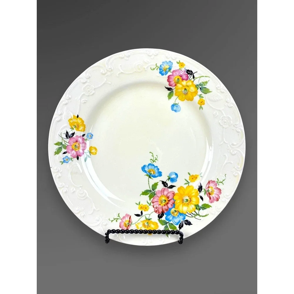 Homer Laughlin‎ Virginia Rose Style Covered Casserole Plate Floral Vintage READ